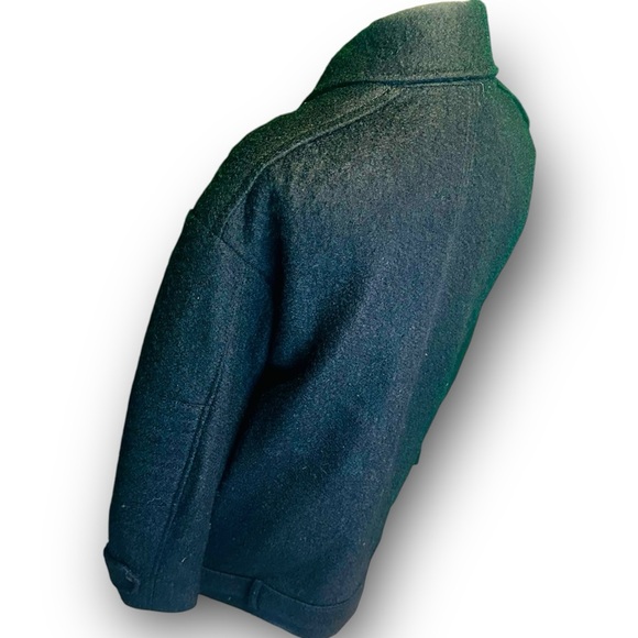 Vince Camuto Black Wool-Blend Moto Style Asymmetric Zip-Up Coat Size Medium - Picture 8 of 16